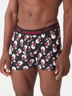 Jack & Jones Komplet bokserki i skarpety Snow Skulls Giftbox 12285138 Czarny