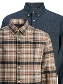 Jack & Jones Komplet koszul Blubarkley 12294328 Beżowy Regular Fit