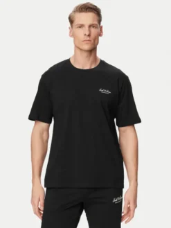 Jack & Jones Komplet t-shirt i spodenki Archive 12297642 Czarny Relaxed Fit