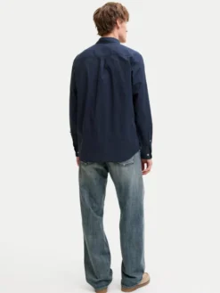 Jack & Jones Koszula Henry 12289197 Granatowy Regular Fit