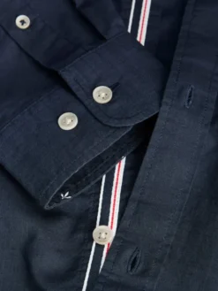 Jack & Jones Koszula Henry 12289197 Granatowy Regular Fit