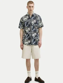 Jack & Jones Koszula Honolulu 12289667 Czarny Regular Fit