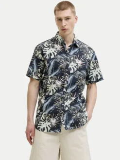 Jack & Jones Koszula Honolulu 12289667 Czarny Regular Fit