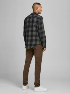 Jack & Jones Koszula 12181602 Zielony Slim Fit