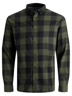 Jack & Jones Koszula 12181602 Zielony Slim Fit