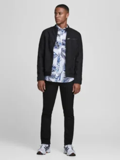 Jack & Jones Kurtka z imitacji skóry Rocky 12147218 Czarny Regular Fit
