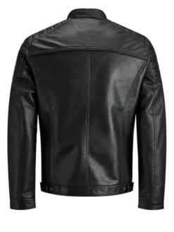 Jack & Jones Kurtka z imitacji skóry Rocky 12147218 Czarny Regular Fit