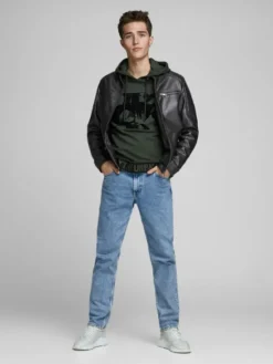 Jack & Jones Kurtka z imitacji skóry Rocky 12147218 Czarny Regular Fit