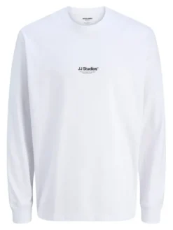 Jack & Jones Longsleeve Soho 12278788 Biały Relaxed Fit