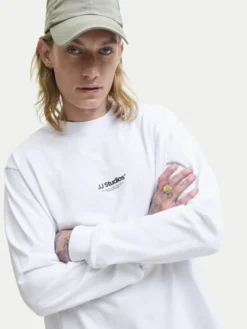 Jack & Jones Longsleeve Soho 12278788 Biały Relaxed Fit
