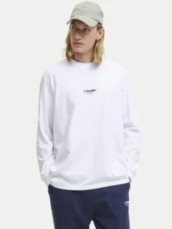 Jack & Jones Longsleeve Soho 12278788 Biały Relaxed Fit