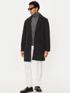 Jack & Jones Płaszcz przejściowy Hays 12258389 Czarny Regular Fit