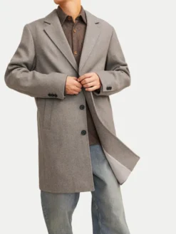 Jack & Jones Płaszcz wełniany Harris 12263845 Beżowy Regular Fit