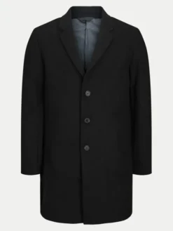 Jack & Jones Płaszcz wełniany Harris 12263845 Czarny Regular Fit