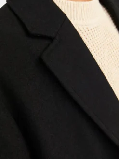 Jack & Jones Płaszcz wełniany Harris 12263845 Czarny Regular Fit