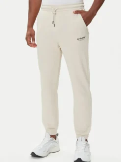 Jack & Jones Spodnie dresowe Kane Soho 12278943 Beżowy Regular Fit