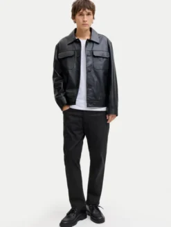 Jack & Jones Spodnie materiałowe Clark Finn 12293328 Czarny Regular Fit