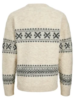 Jack & Jones Sweter Blumax 12286244 Beżowy Relaxed Fit