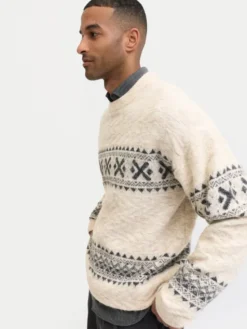 Jack & Jones Sweter Blumax 12286244 Beżowy Relaxed Fit