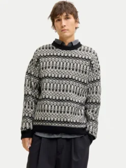 Jack & Jones Sweter Blumax 12286244 Czarny Relaxed Fit