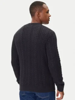 Jack & Jones Sweter Blusean 12283486 Granatowy Regular Fit