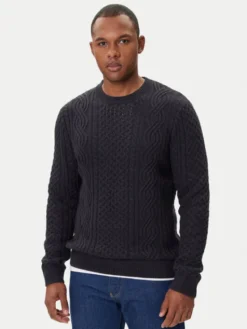 Jack & Jones Sweter Blusean 12283486 Granatowy Regular Fit