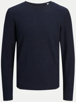 Jack & Jones Sweter Cooper 12258407 Granatowy Regular Fit