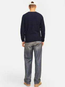 Jack & Jones Sweter Cooper 12258407 Granatowy Regular Fit