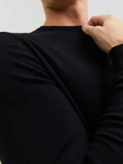 Jack & Jones Sweter Emil 12208364 Czarny Regular Fit