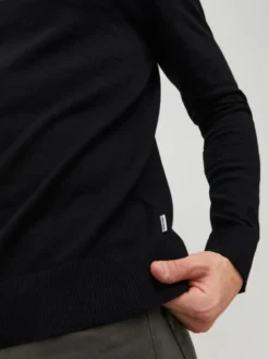 Jack & Jones Sweter Emil 12208364 Czarny Regular Fit