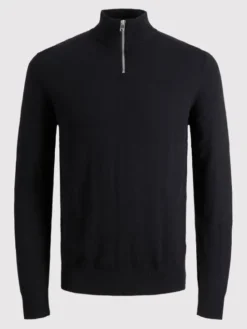 Jack & Jones Sweter Emil 12189339 Czarny Regular Fit