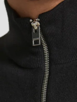 Jack & Jones Sweter Emil 12189339 Czarny Regular Fit