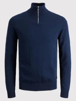Jack & Jones Sweter Emil 12189339 Granatowy Regular Fit