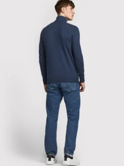Jack & Jones Sweter Emil 12189339 Granatowy Regular Fit
