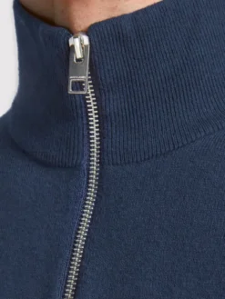 Jack & Jones Sweter Emil 12189339 Granatowy Regular Fit