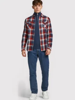 Jack & Jones Sweter Emil 12189339 Granatowy Regular Fit