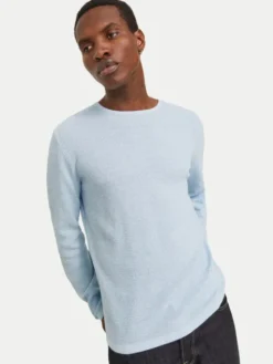 Jack & Jones Sweter George 12268279 Błękitny Regular Fit