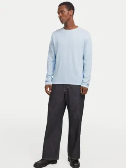 Jack & Jones Sweter George 12268279 Błękitny Regular Fit