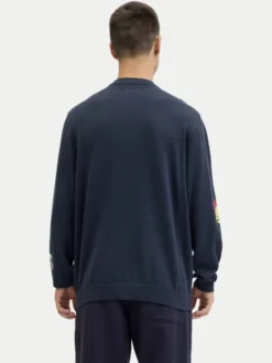 Jack & Jones Sweter Holiday 12287994 Granatowy Relaxed Fit