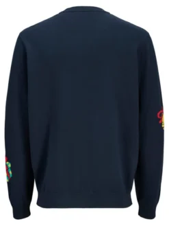 Jack & Jones Sweter Holiday 12287994 Granatowy Relaxed Fit