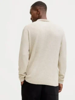 Jack & Jones Sweter Maverick 12286144 Beżowy Regular Fit