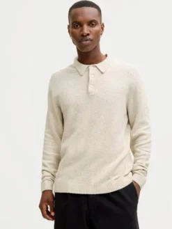 Jack & Jones Sweter Maverick 12286144 Beżowy Regular Fit