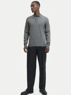 Jack & Jones Sweter Merino 12281757 Szary Regular Fit