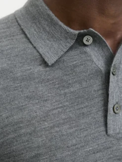 Jack & Jones Sweter Merino 12281757 Szary Regular Fit