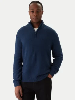 Jack & Jones Sweter Point 12287316 Niebieski Relaxed Fit
