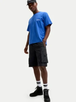 Jack & Jones Szorty materiałowe Cole Ivan 12288611 Czarny Regular Fit
