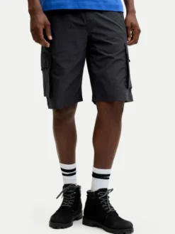 Jack & Jones Szorty materiałowe Cole Ivan 12288611 Czarny Regular Fit