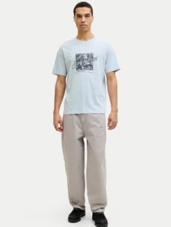 Jack & Jones T-Shirt Honolulu 12288088 Błękitny Regular Fit