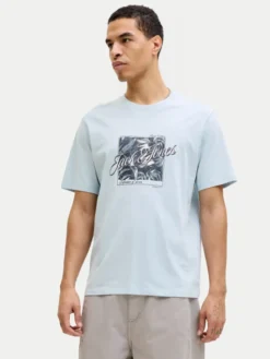 Jack & Jones T-Shirt Honolulu 12288088 Błękitny Regular Fit