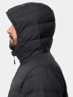Jack Wolfskin Kurtka puchowa Ather Down Hoody 1207671 Czarny Regular Fit